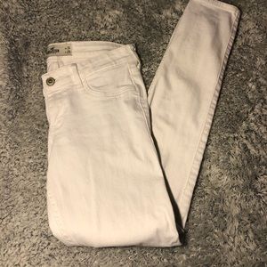 White Low Rise Hollister Jeans